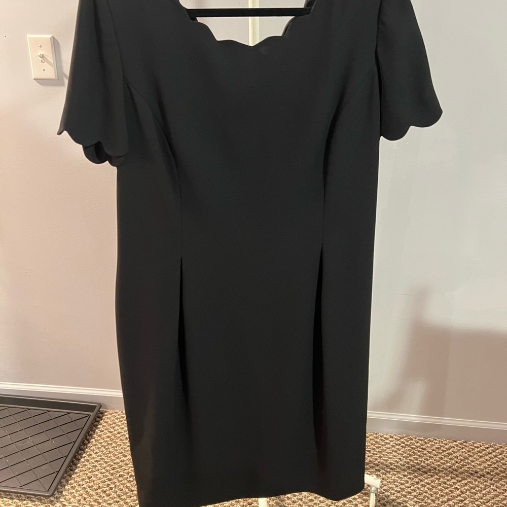 Black scallop dress